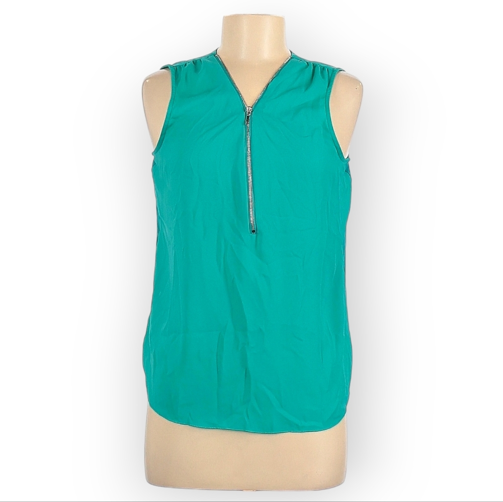INC International Concepts Womens Medium Turquoise Sleeveless Blouse